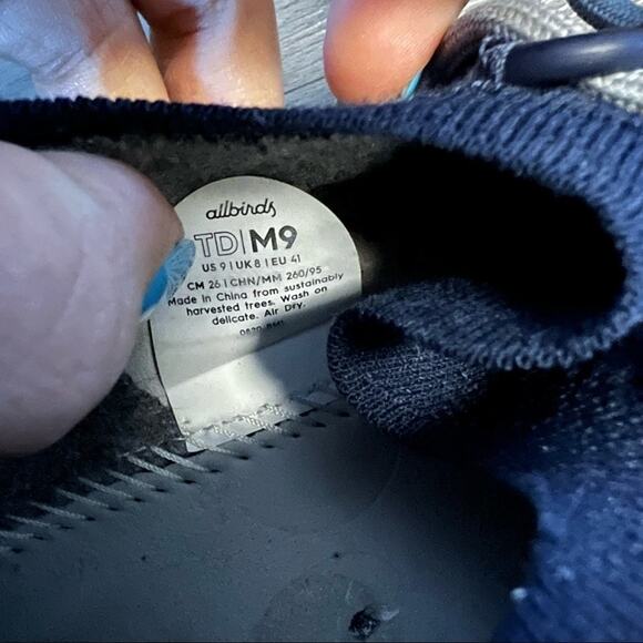 AllBirds Tree Runners Blue Sneaker Shoes Men's US 9 EU 41 - Picture 5 of 10